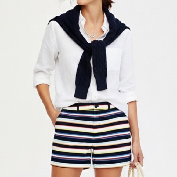 Tommy Hilfiger Pants - TOMMY HILFIGER Short 4 Multi-Color Striped Chino Shorts Preppy Coastal Summer